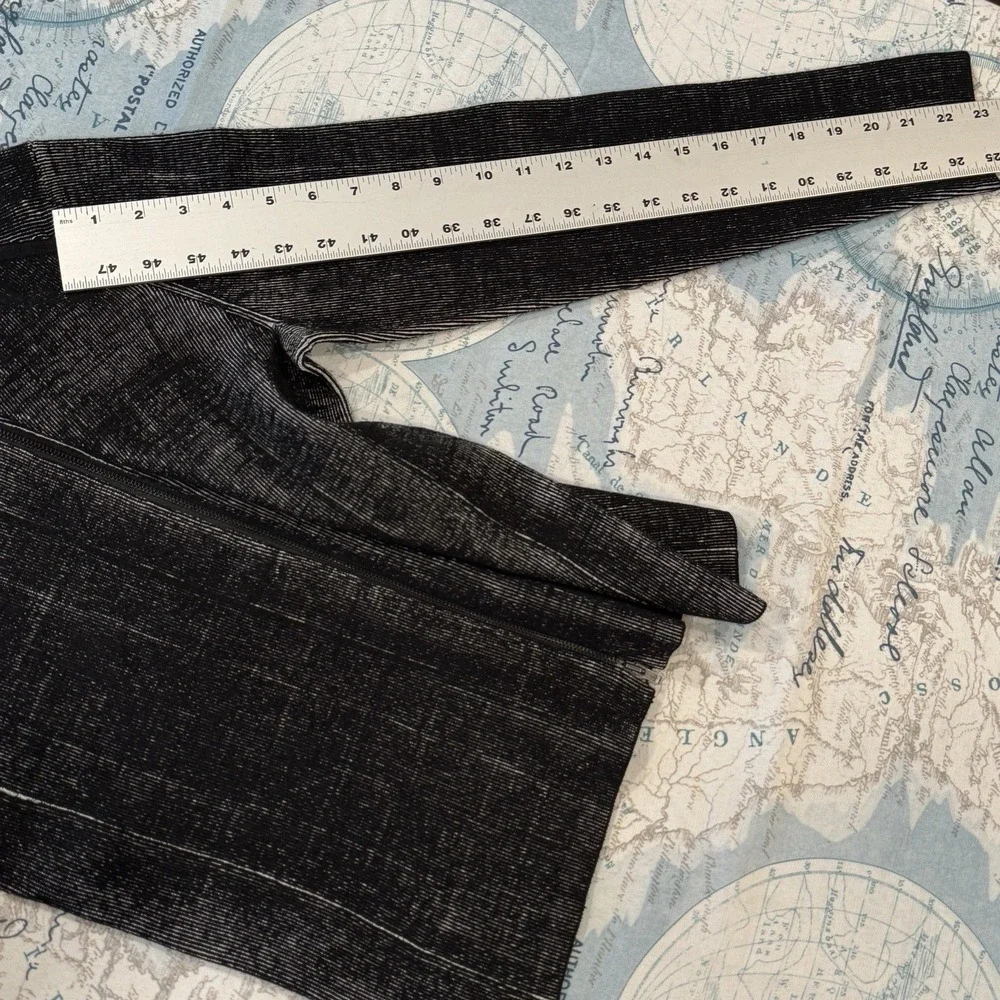 Eileen Fisher Black White Marled Knit Full Zip Collarless Jacket XS Professional